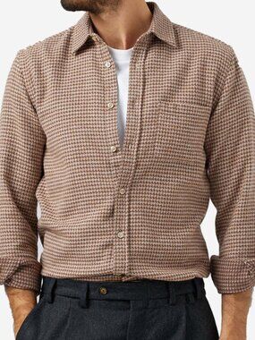 Portuguese Flannel - Houndstooth Flannel Shirt (Mens)